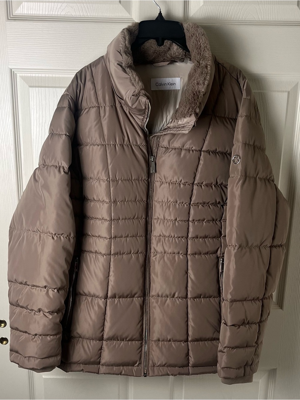 Calvin Klein Taupe Puffer Jacket